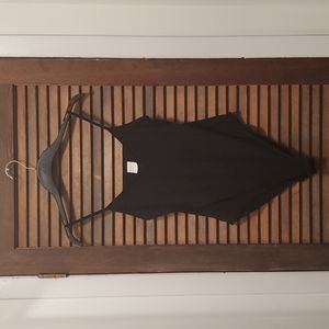 Black Spaghetti-Strap Bodysuit